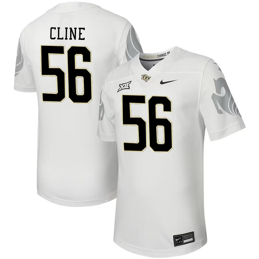 Men #56 Johnathan Cline UCF Knights Big 12 Conference College Football Jerseys Stitched-Black